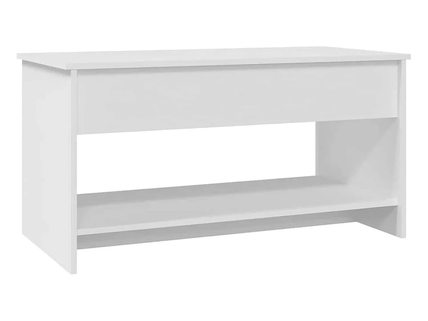 New vidaxl Mesa de centro 102x50x52,5 cm madeira processada Branco