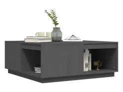 Mesa De Centro| Mesa de centro 100x101x40,5 cm madeira de pinho maciça PT954211 Cinzento