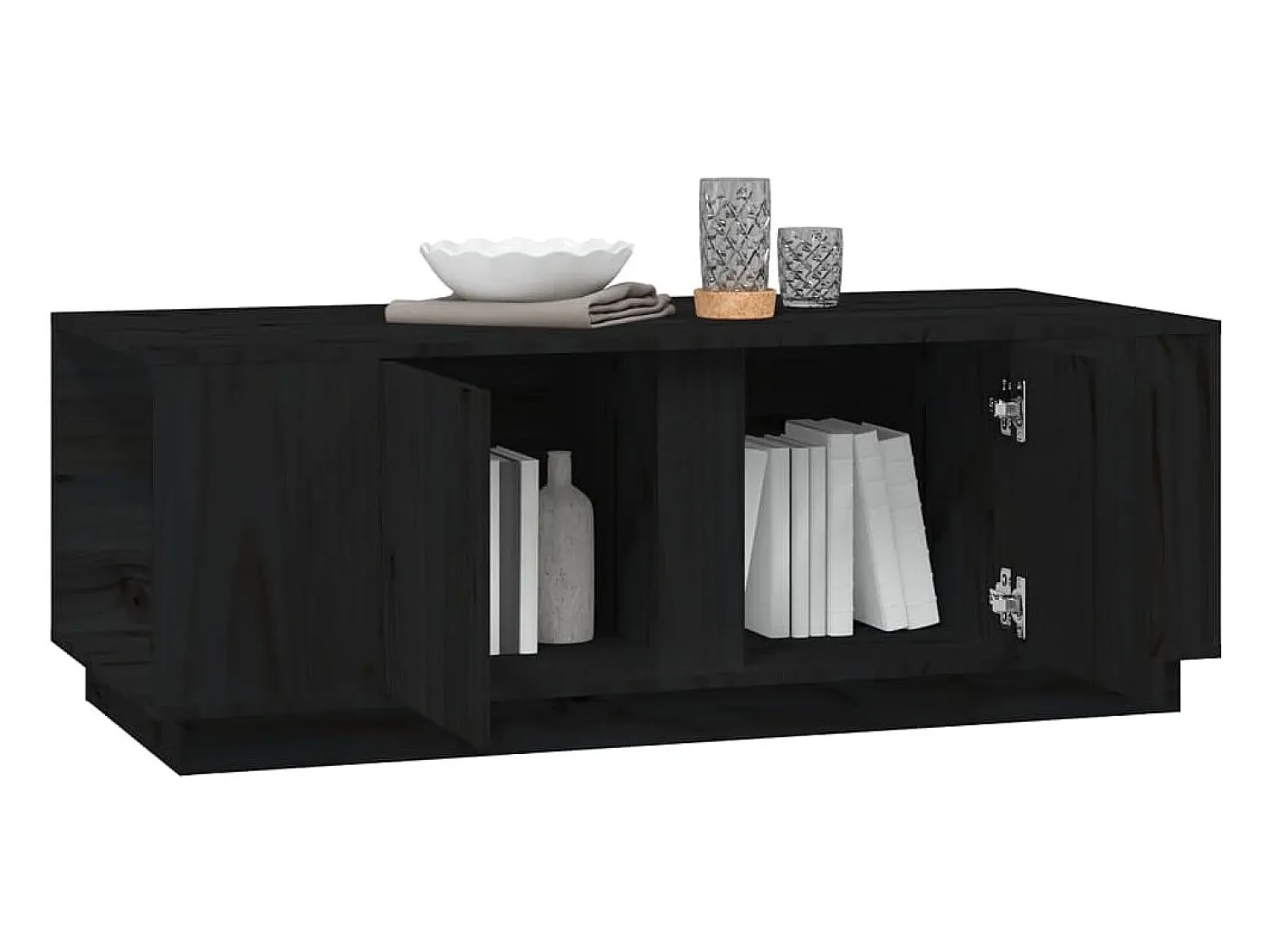 Mesa De Centro*vidaxl Mesa de centro 110x50x40 cm madeira de pinho maciça Preto