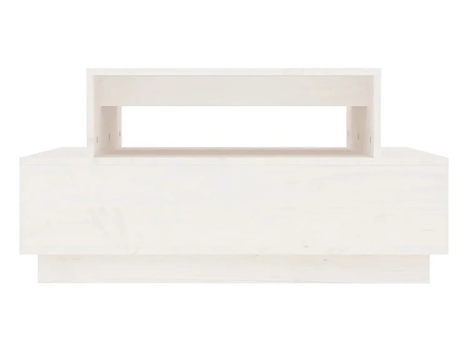 Mesa De Centro| Mesa de centro 80x55x40,5 cm madeira de pinho maciça PT506273 Branco