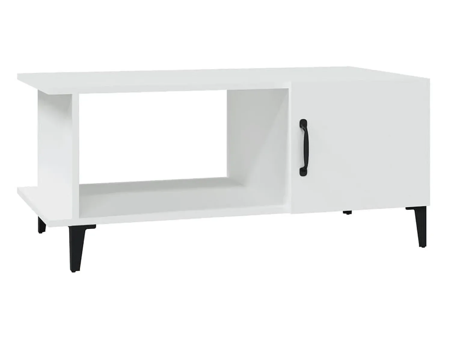 Hot Mesa de centro 90x50x40 cm madeira processada PT354005 Branco