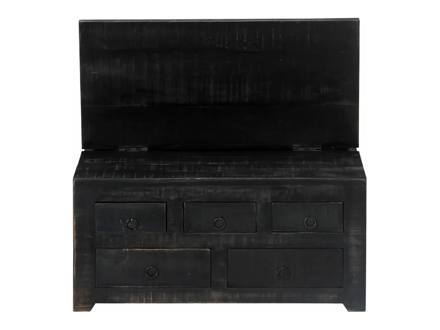 Mesa De Centro*vidaxl Mesa de centro 65x65x30 cm madeira de mangueira maciça Preto