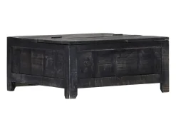 Mesa De Centro*vidaxl Mesa de centro 65x65x30 cm madeira de mangueira maciça Preto