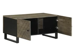 Hot vidaxl Mesa de centro 80x50x40 cm madeira de mangueira maciça Preto