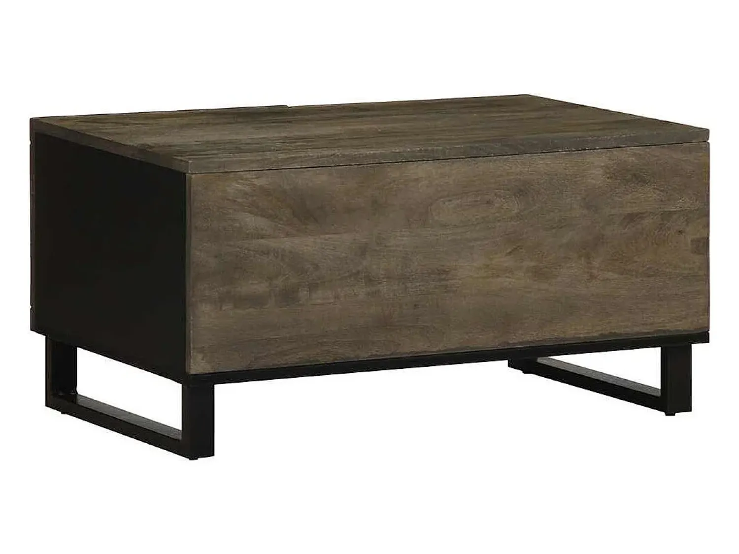 Hot vidaxl Mesa de centro 80x50x40 cm madeira de mangueira maciça Preto