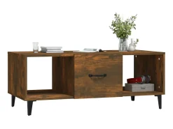 New Mesa de centro 102x50x40 cm madeira processada carvalho fumado PT568557 Castanho