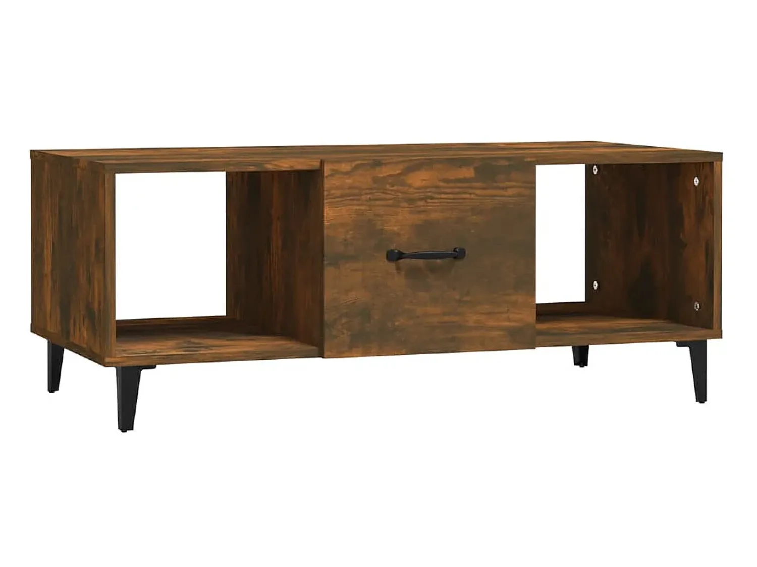 New Mesa de centro 102x50x40 cm madeira processada carvalho fumado PT568557 Castanho