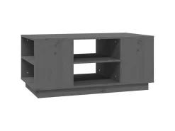 Discount Mesa de centro 90x49x40,5 cm madeira de pinho maciça PT727465 Cinzento