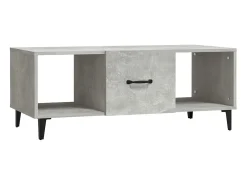 Mesa De Centro| Mesa de centro 102x50x40 cm madeira processada cinza cimento PT128370 Cinzento