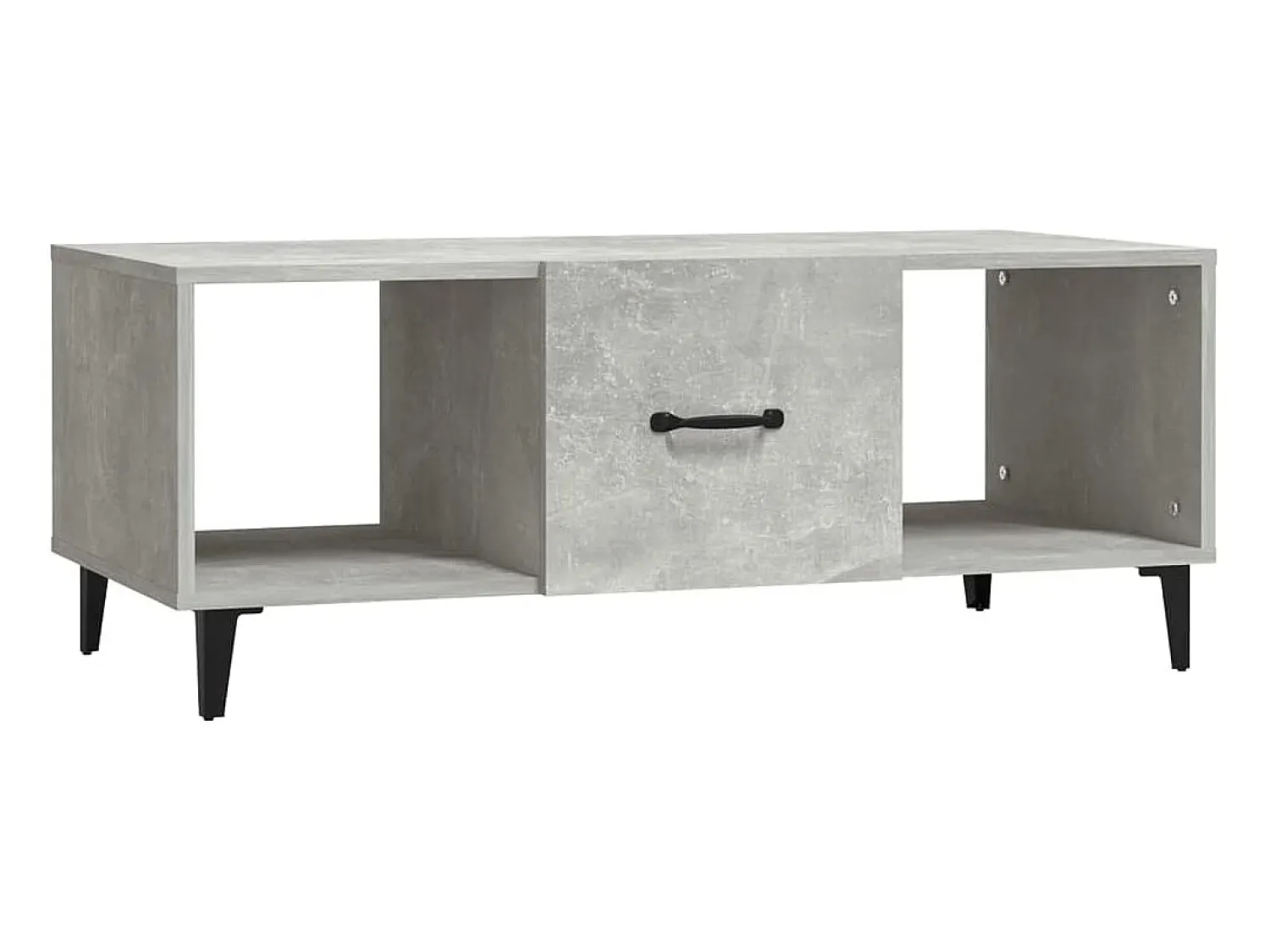 Mesa De Centro| Mesa de centro 102x50x40 cm madeira processada cinza cimento PT128370 Cinzento