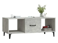 Mesa De Centro| Mesa de centro 102x50x40 cm madeira processada cinza cimento PT128370 Cinzento