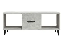 Mesa De Centro| Mesa de centro 102x50x40 cm madeira processada cinza cimento PT128370 Cinzento