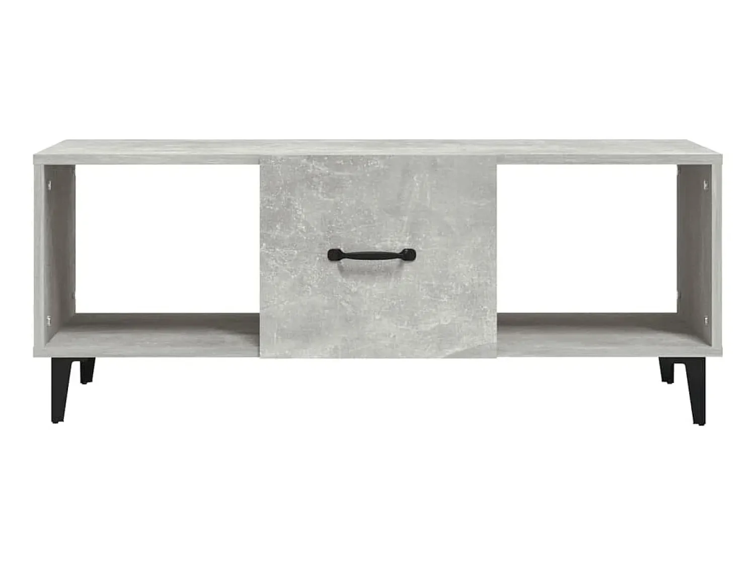 Mesa De Centro| Mesa de centro 102x50x40 cm madeira processada cinza cimento PT128370 Cinzento