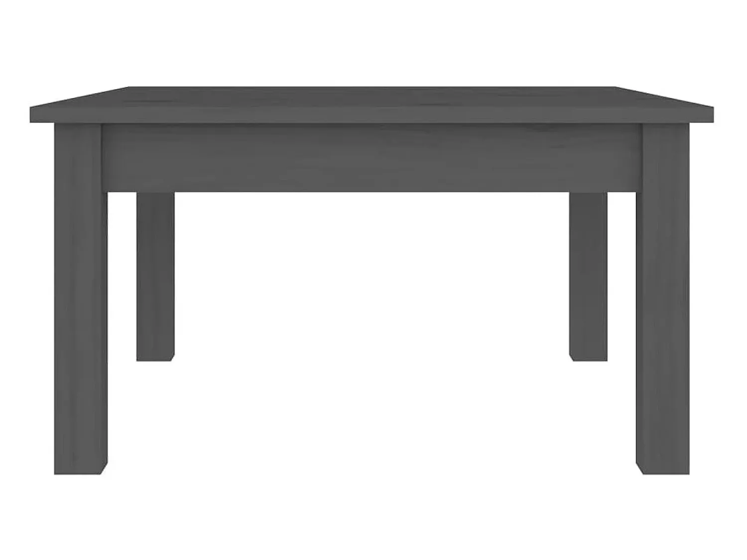 Mesa De Centro| Mesa de centro 55x55x30 cm madeira de pinho maciça PT103060 Cinzento