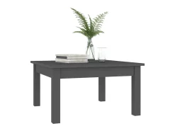 Mesa De Centro| Mesa de centro 55x55x30 cm madeira de pinho maciça PT103060 Cinzento