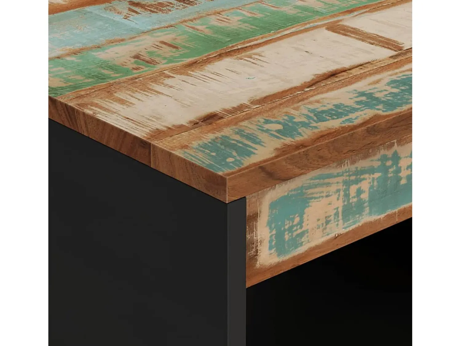 Outlet vidaxl Mesa de centro 55x50x40 cm madeira recuperada maciça Multicor