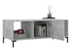 vidaxl Mesa de centro 102x50x40 cm madeira processada cinza cimento^ Mesa De Centro