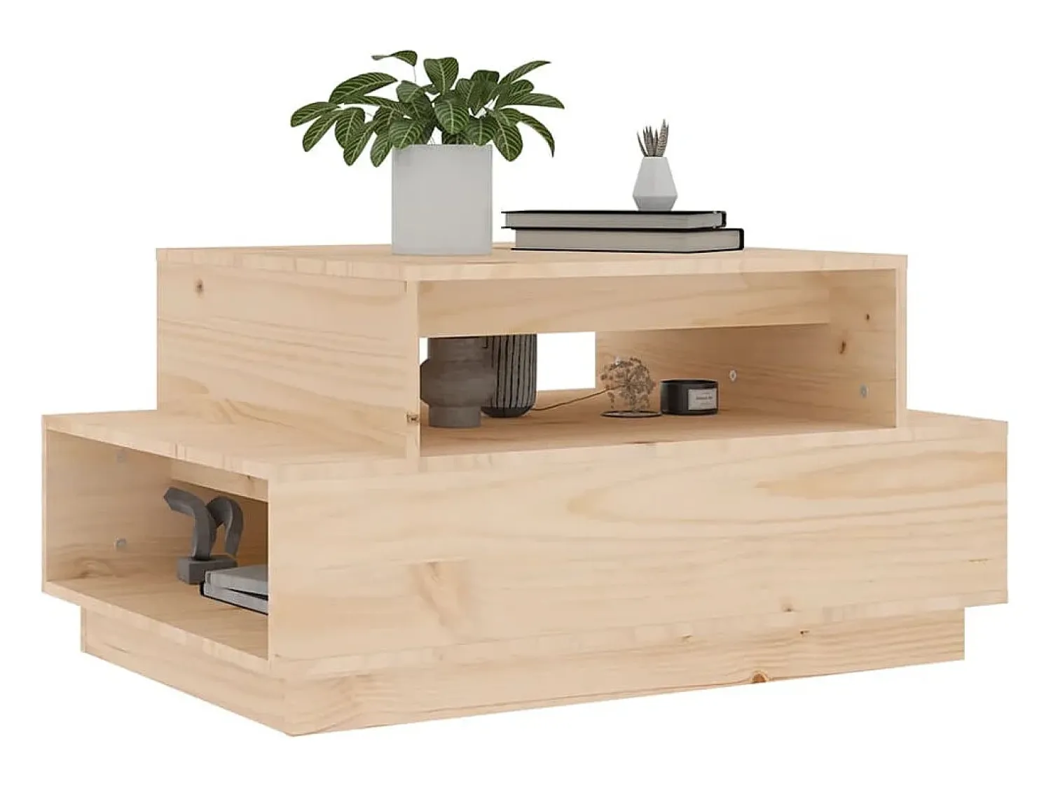 vidaxl Mesa de centro 80x55x40,5 cm madeira de pinho maciça^ Mesa De Centro