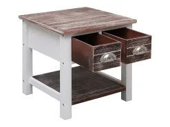 Discount Mesa de centro 40x40x40 cm madeira de paulownia PT460236 Castanho