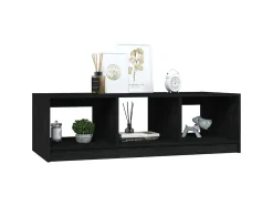 Mesa De Centro| Mesa de centro 110x50x34 cm madeira de pinho maciça PT705552 Preto