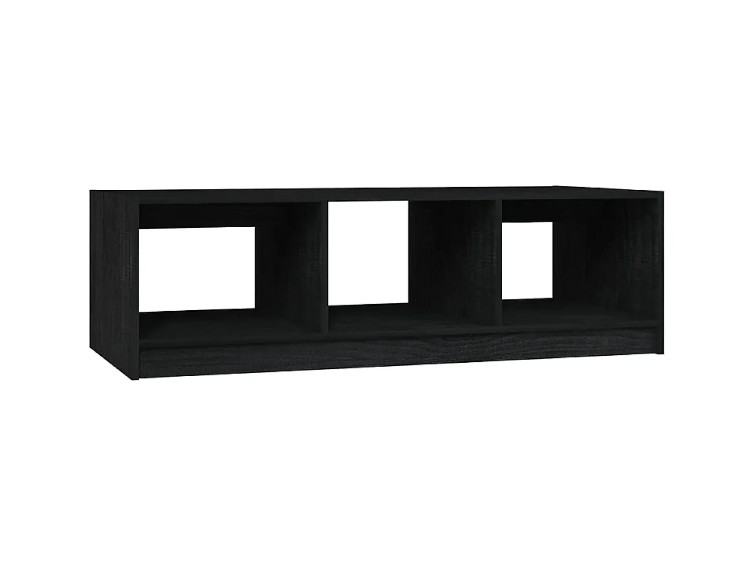 Mesa De Centro| Mesa de centro 110x50x34 cm madeira de pinho maciça PT705552 Preto