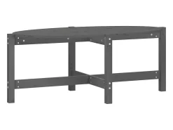 New Mesa de centro 118x63x45 cm madeira de pinho maciça cinza PT630923 Cinzento