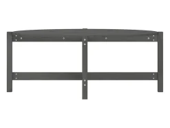 New Mesa de centro 118x63x45 cm madeira de pinho maciça cinza PT630923 Cinzento