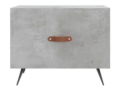 Mesa De Centro* Mesa de centro 50x50x40 cm madeira processada cinza cimento PT520452 Cinzento
