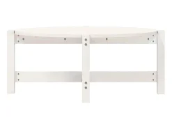 Mesa De Centro| Mesa de centro 87x48x35 cm madeira de pinho maciça PT473442 Branco