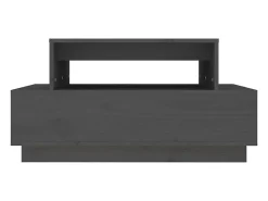 Hot vidaxl Mesa de centro 80x55x40,5 cm madeira de pinho maciça Cinzento