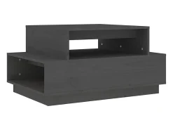 Hot vidaxl Mesa de centro 80x55x40,5 cm madeira de pinho maciça Cinzento