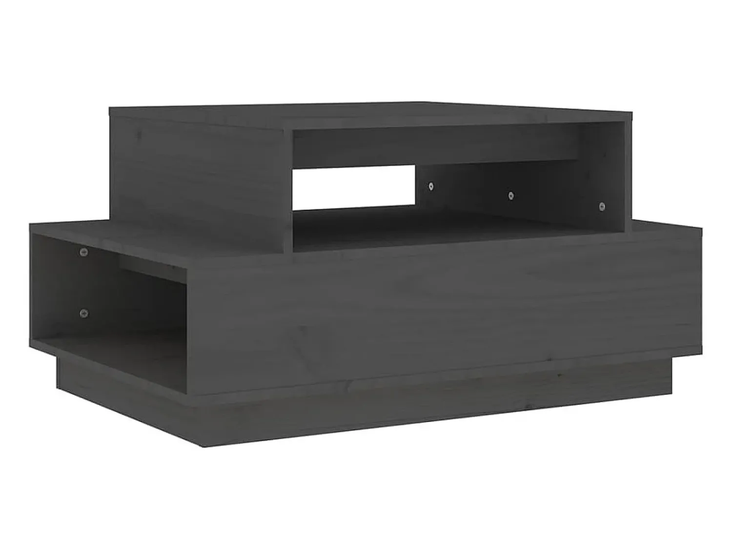 Hot vidaxl Mesa de centro 80x55x40,5 cm madeira de pinho maciça Cinzento