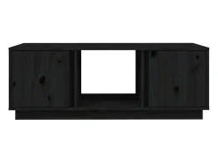 Hot vidaxl Mesa de centro 110x50x40 cm madeira de pinho maciça Preto