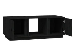 Hot vidaxl Mesa de centro 110x50x40 cm madeira de pinho maciça Preto
