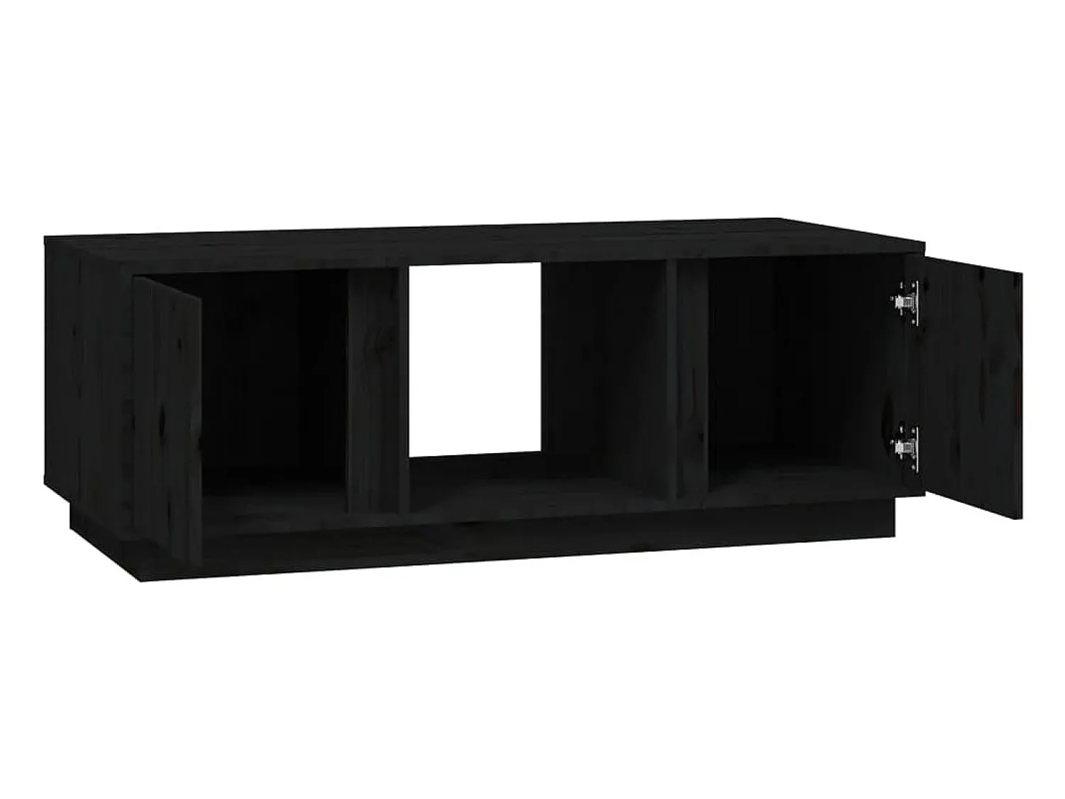 Hot vidaxl Mesa de centro 110x50x40 cm madeira de pinho maciça Preto