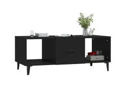 Mesa De Centro| Mesa de centro 102x50x40 cm madeira processada PT688445 Preto