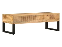 Clearance vidaxl Mesa de centro 110x50x38 cm madeira de mangueira maciça Natural claro