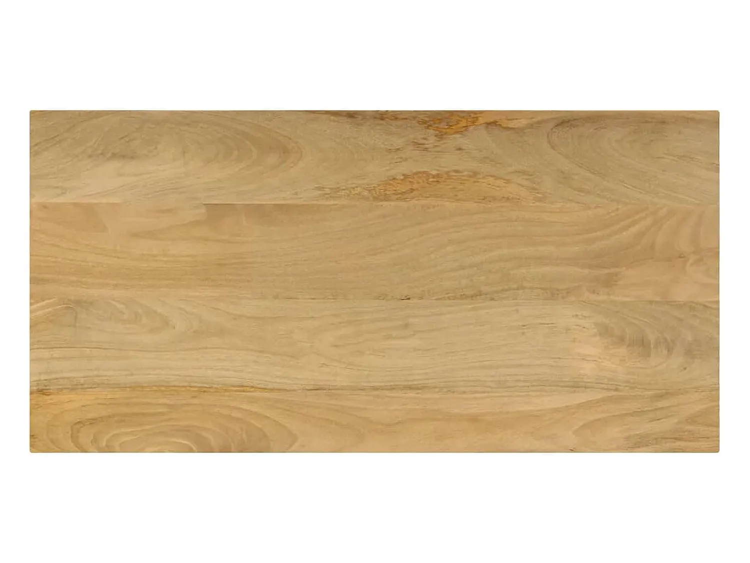 Mesa De Centro* Mesa de centro 100x50x35 cm madeira de mangueira maciça e aço PT795082 Castanho