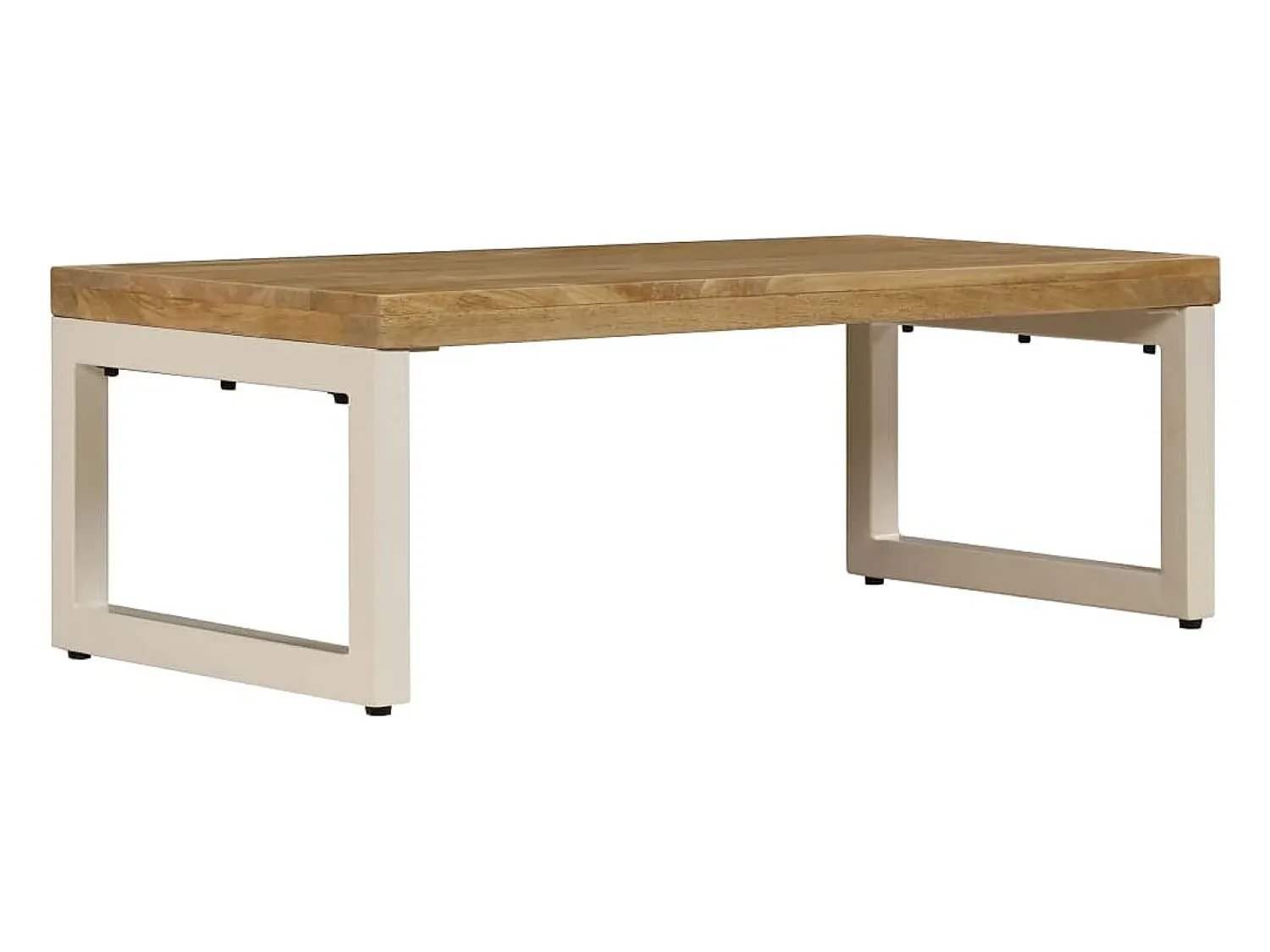 Mesa De Centro* Mesa de centro 100x50x35 cm madeira de mangueira maciça e aço PT795082 Castanho