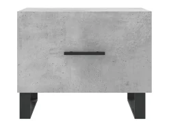 Mesa De Centro| Mesa de centro 50x50x40 cm madeira processada cinza cimento PT547572 Cinzento