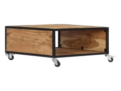 Mesa De Centro| Mesa de centro 70x70x32 cm madeira de acácia maciça PT992045 Castanho