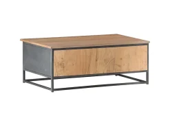 Discount Mesa de centro 90x50x35 cm madeira de acácia maciça PT915672 Cinzento