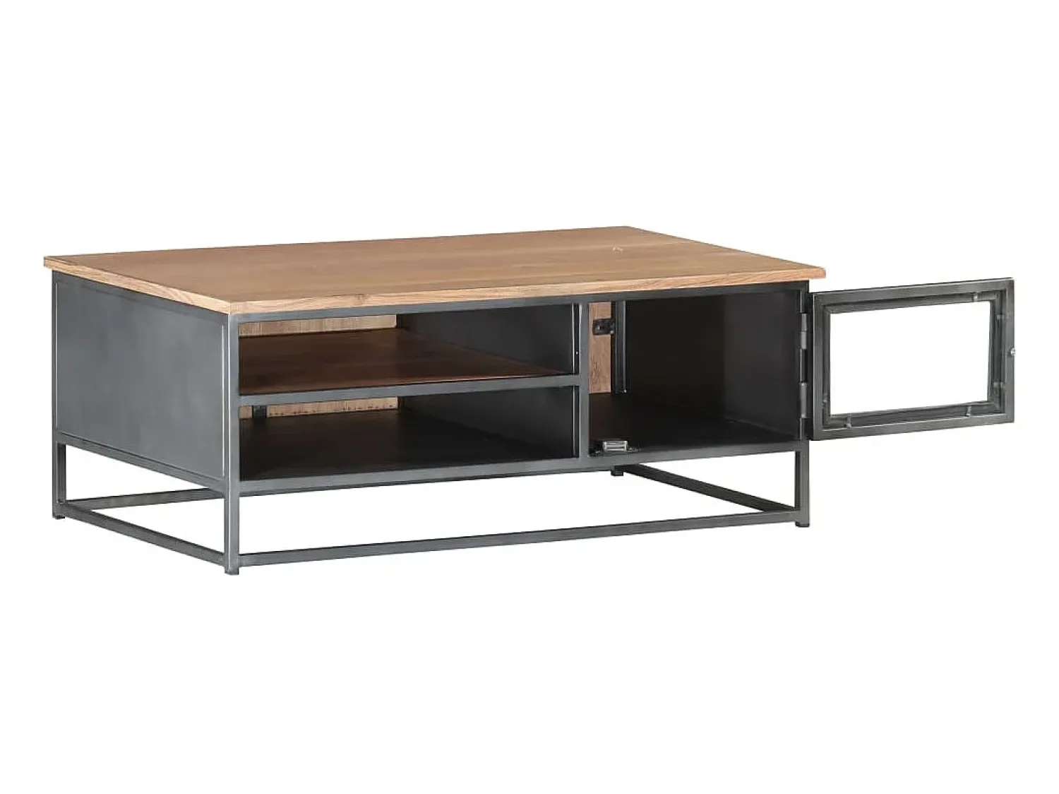 Discount Mesa de centro 90x50x35 cm madeira de acácia maciça PT915672 Cinzento