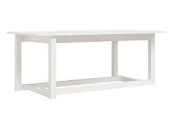 Mesa De Centro|vidaxl Mesa de centro 110x55x45 cm madeira de pinho maciça Branco