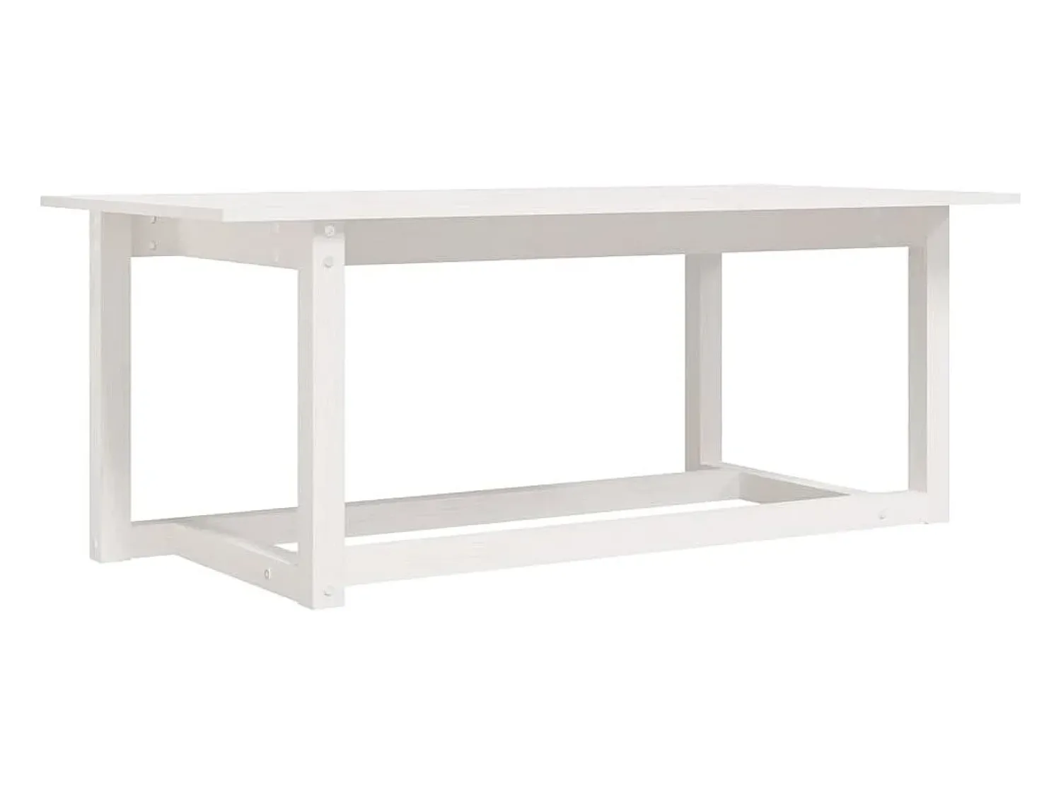 Mesa De Centro|vidaxl Mesa de centro 110x55x45 cm madeira de pinho maciça Branco