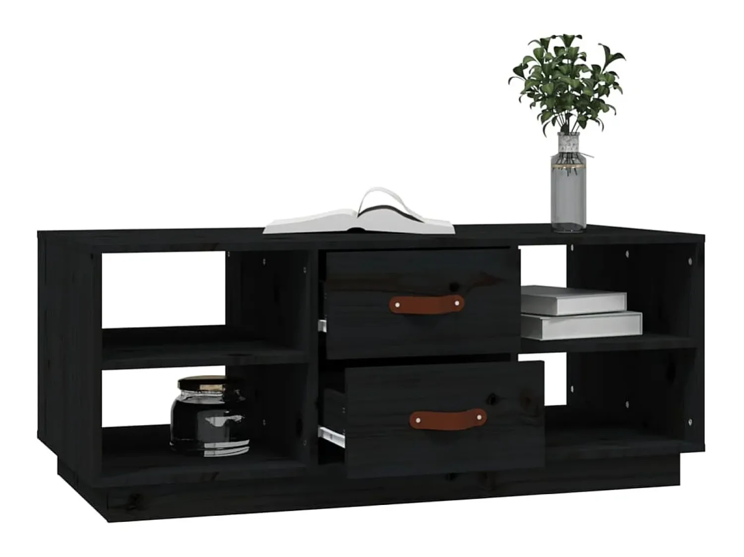 Mesa de centro 100x50x41 cm madeira de pinho maciça PT541912^ Mesa De Centro