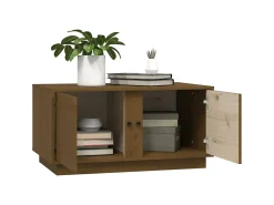 Mesa De Centro| Mesa de centro 80x50x40 cm madeira de pinho maciça -mel PT901800 Castanho