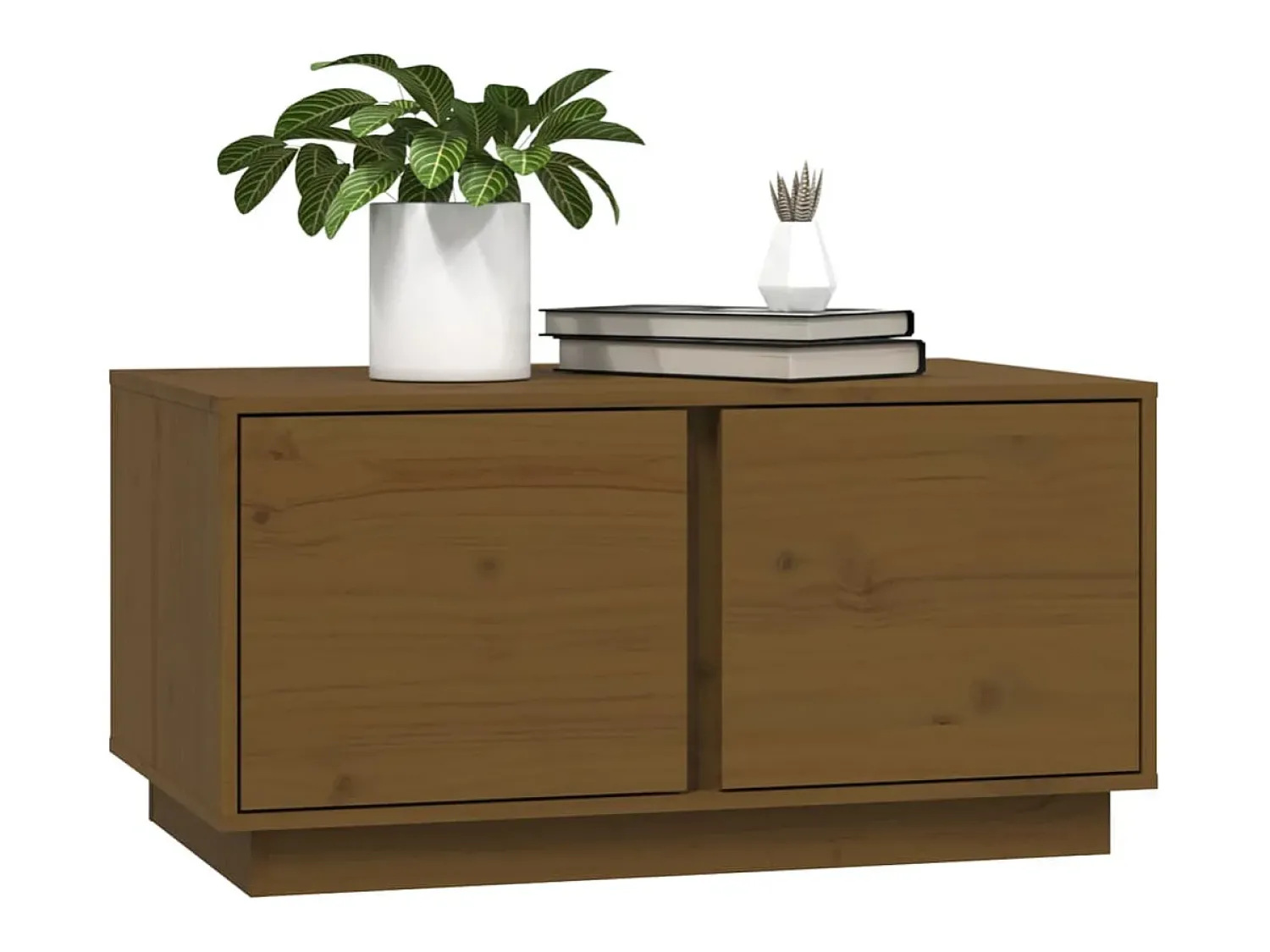 Mesa De Centro| Mesa de centro 80x50x40 cm madeira de pinho maciça -mel PT901800 Castanho