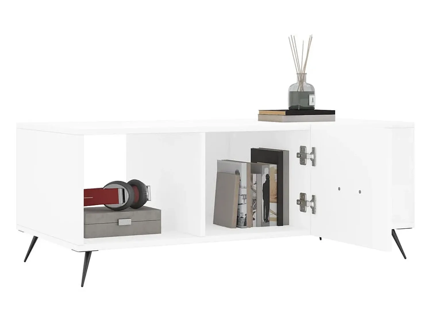 Hot vidaxl Mesa de centro 102x50x40 cm madeira processada Branco