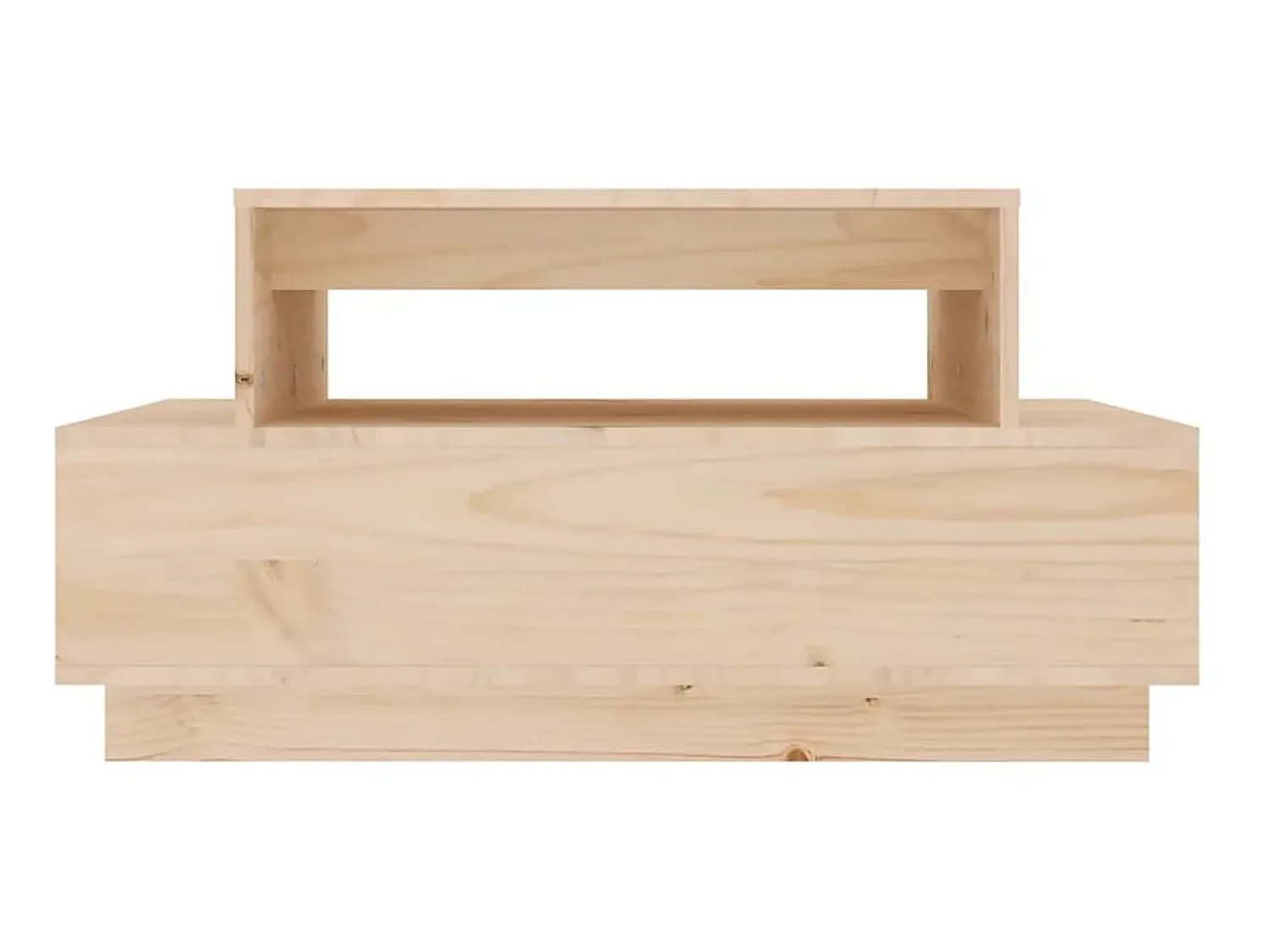 Mesa De Centro| Mesa de centro 80x55x40,5 cm madeira de pinho maciça PT820477 Castanho